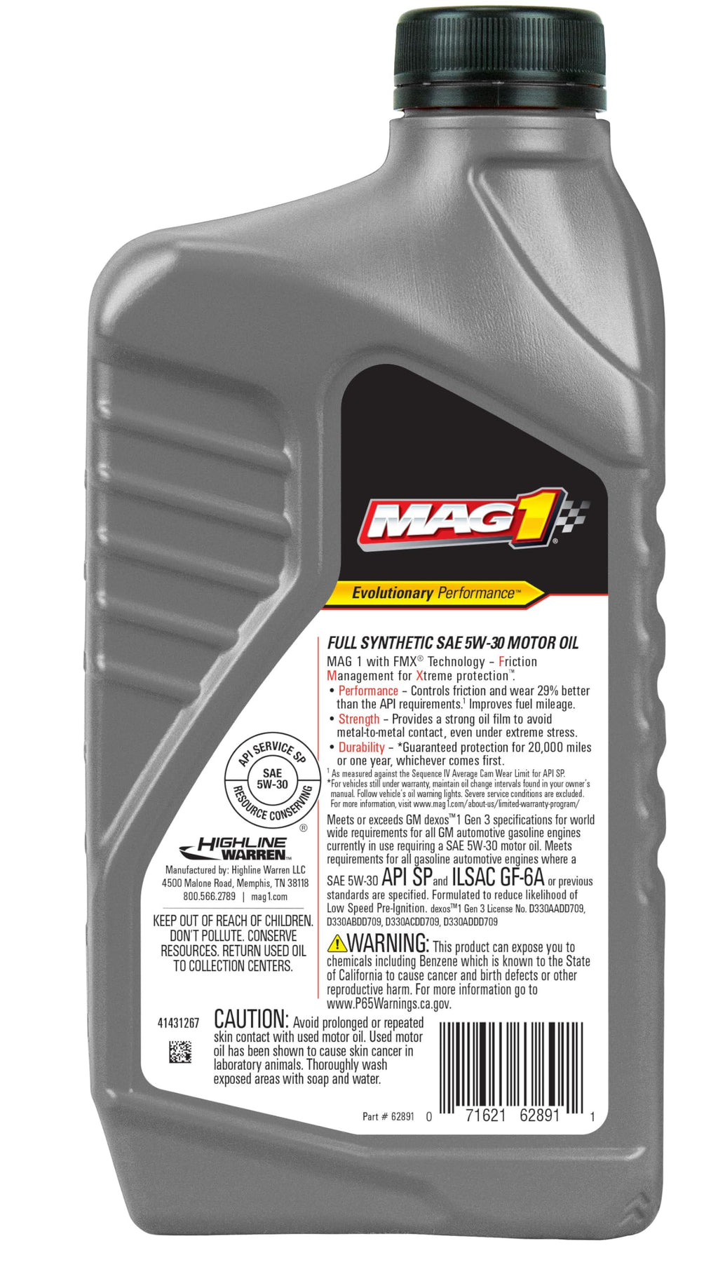 5w-30 Motor Oil Pack of 6 M81098