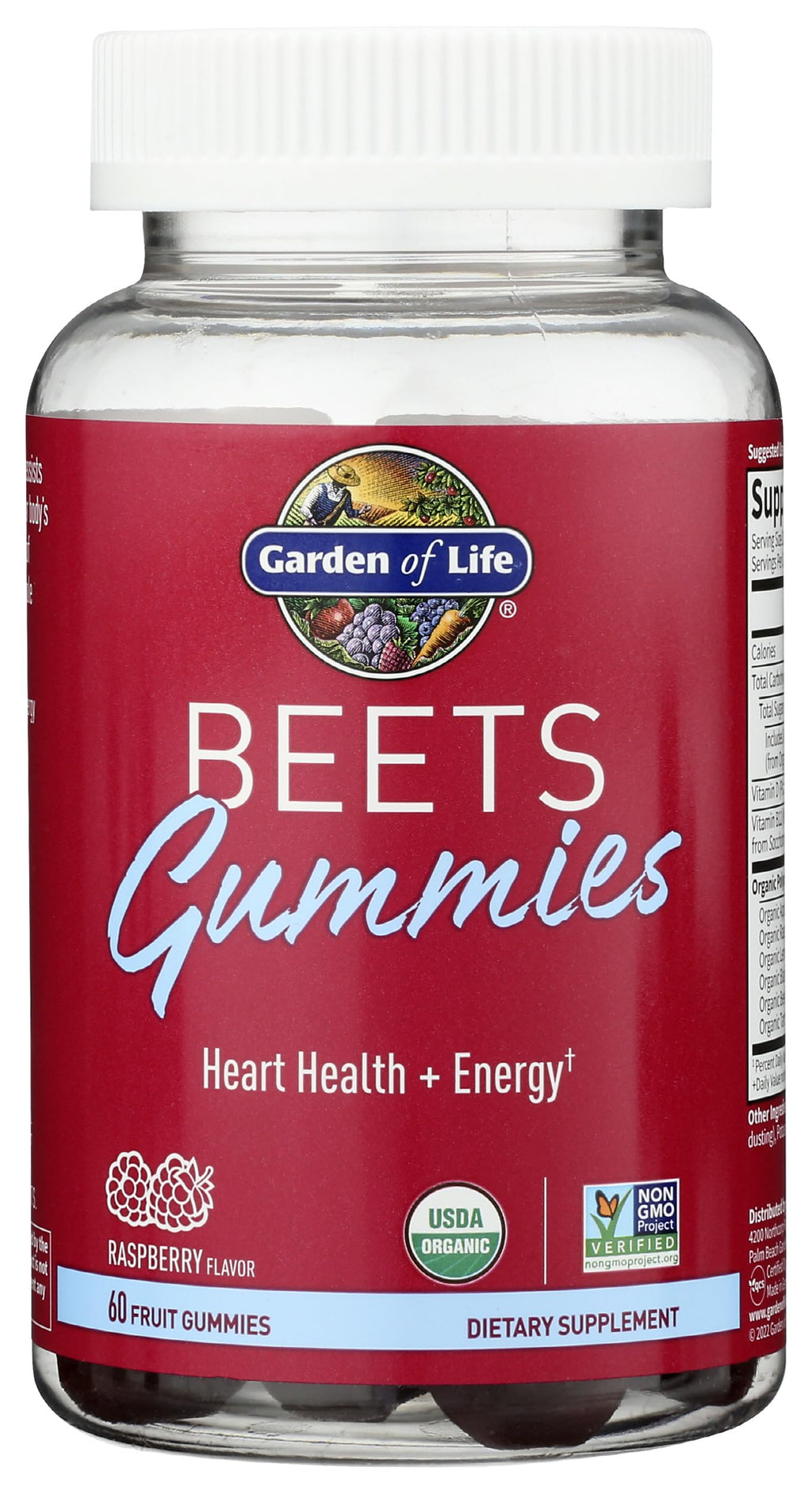 Organic Beet Gummies Raspberry Flavored 30 Servings Z428