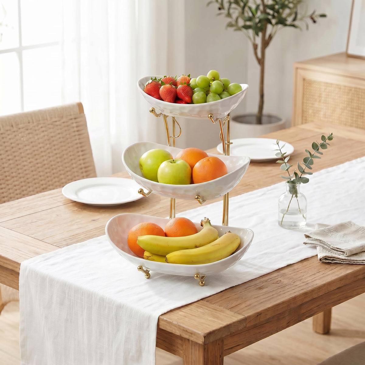 3 Tier Ceramic Fruit Bowl Stand H92731