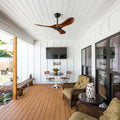Solid Wood 3 Blade Ceiling Fan with Remote Wall Control P829