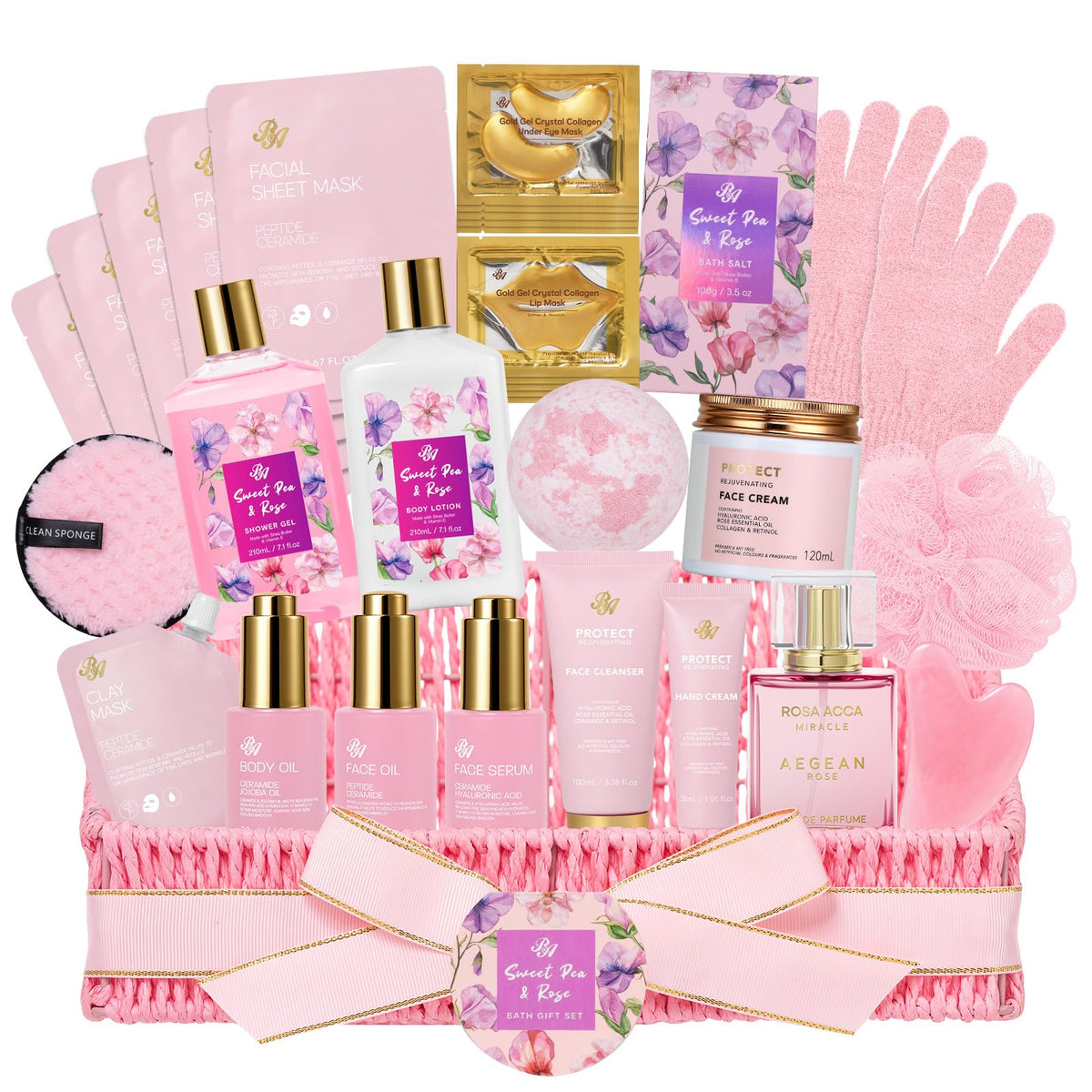 32 Pcs Rose Spa Skin Care Set T546