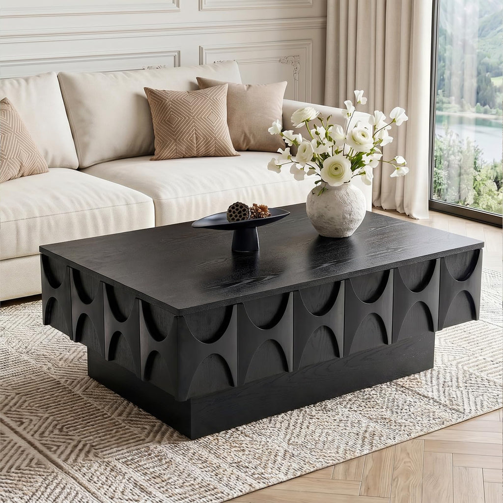 Black Coffee Table with Hidden Storage Q238