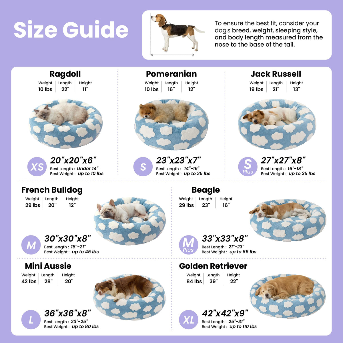 Blue 30x30x8in Dog Bed I453281