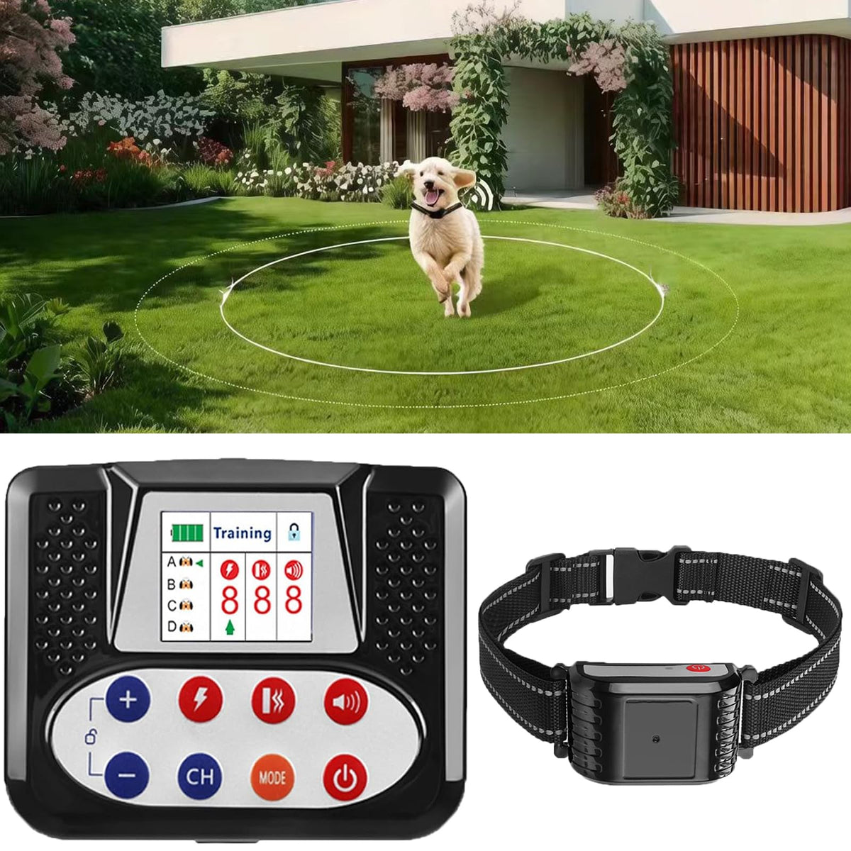 Wireless Dog Fence & Electric Training Collar with Remote C16881