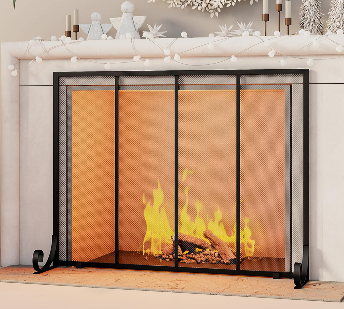 Wrought Iron Fireplace Screen E445230