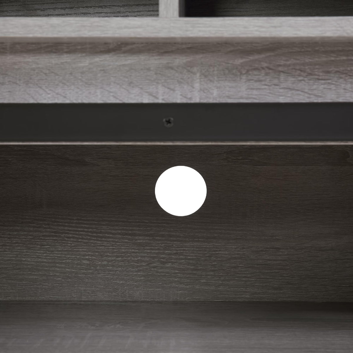 65" Grey Farmhouse TV Stand with Sliding Doors D717
