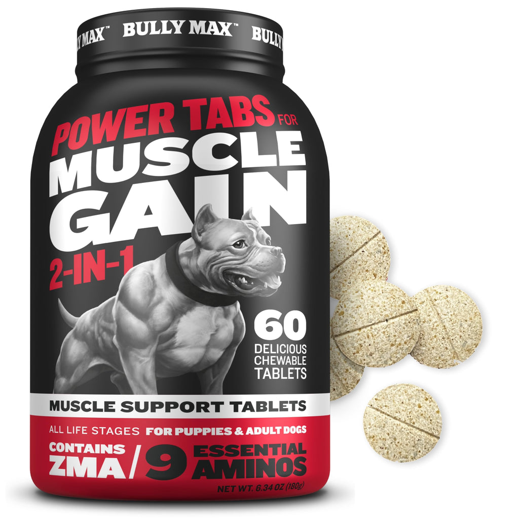 Dog Weight Gainer Soft Chews Liquid Gel Supplement & Muscle Builder Power Tabs Bundle U3271