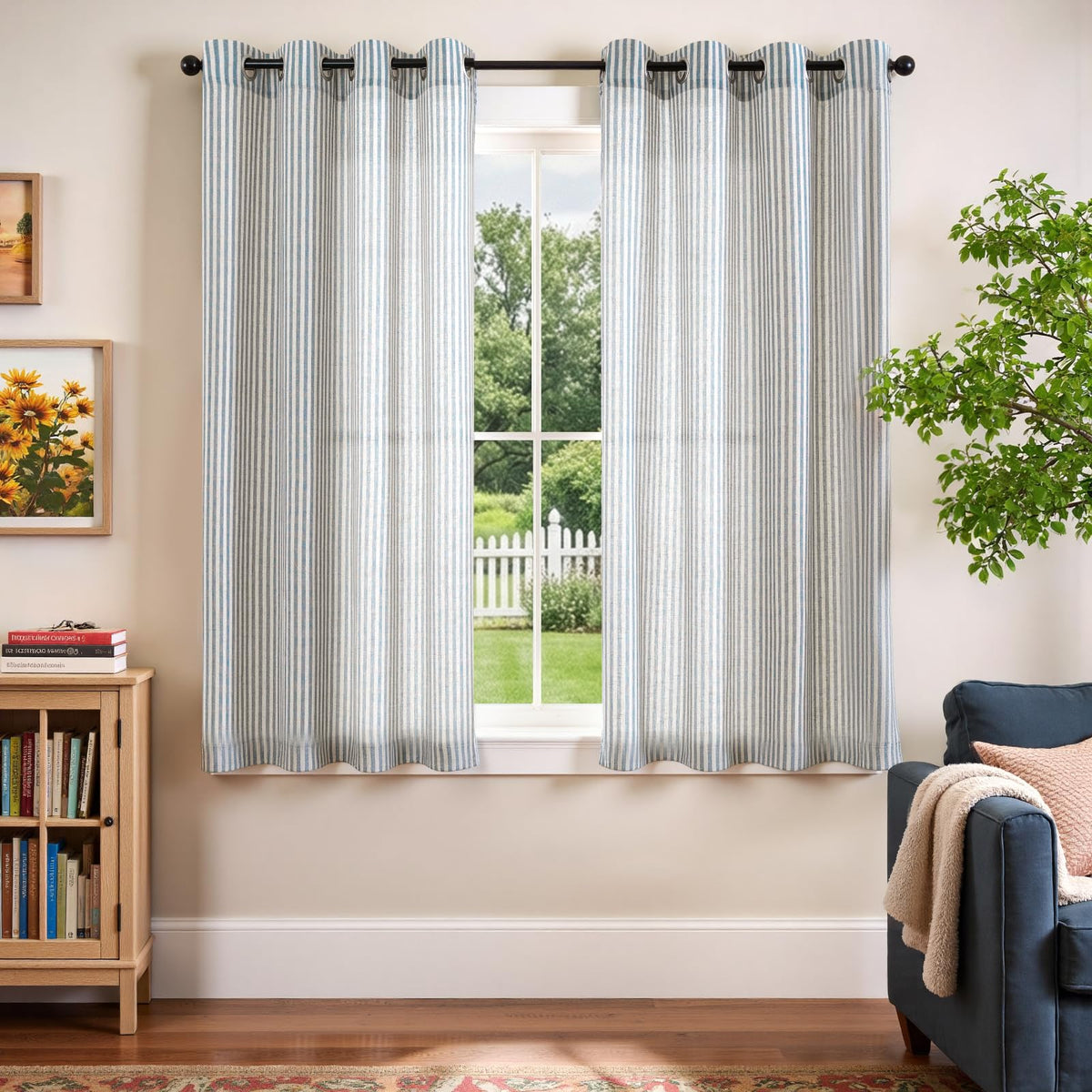 Linen Striped Curtains P6929