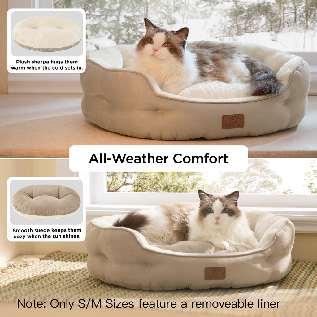 Small Washable Round Dog Bed D416786