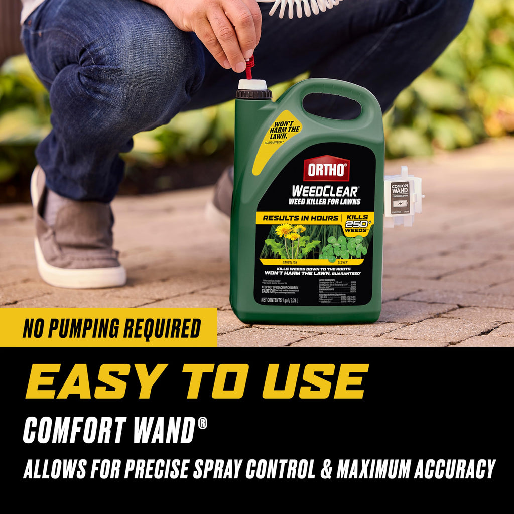 Ortho WeedClear Weed Killer for Lawns with Comfort Wand, 1 gal. L388258
