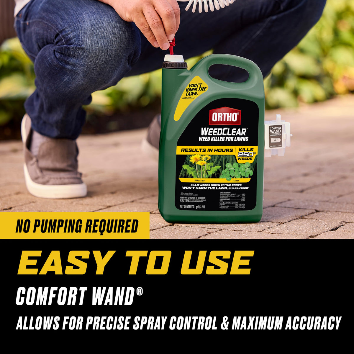Ortho WeedClear Weed Killer for Lawns with Comfort Wand, 1 gal. L388258