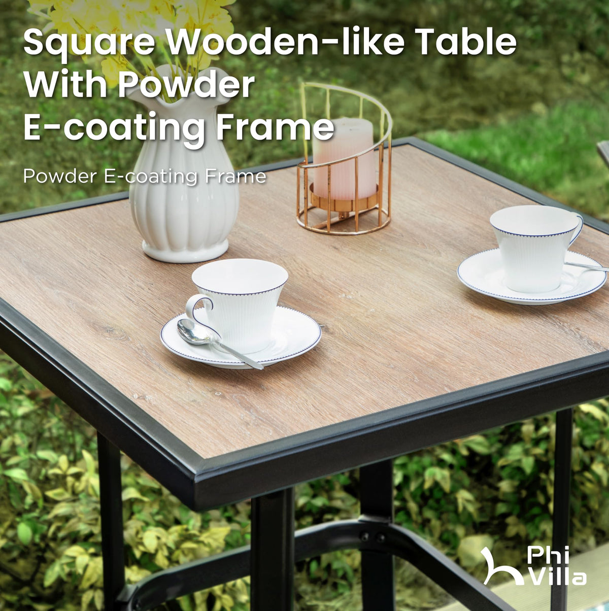 Bar Height Patio Table and Chairs Set for 2 F534