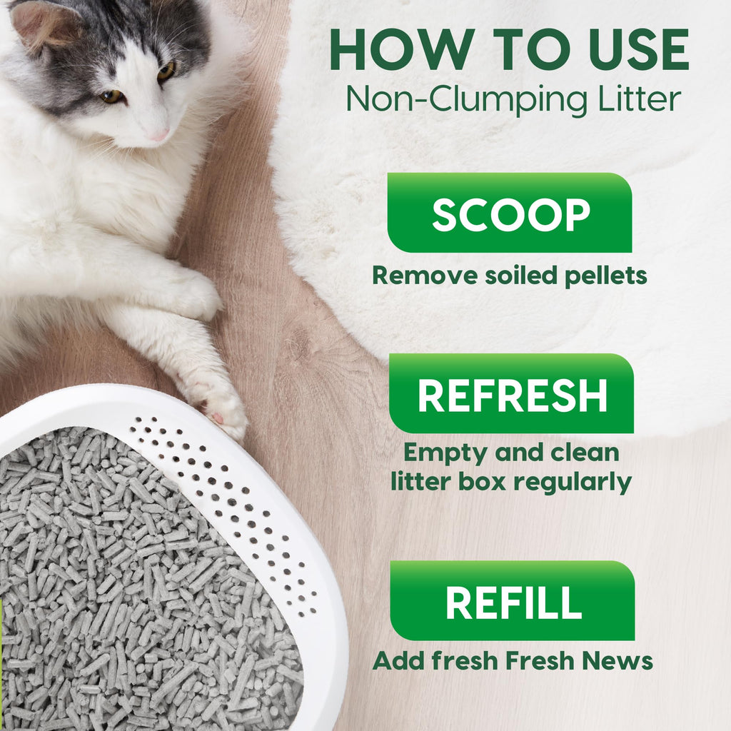 Recycled Paper Cat Litter, 12 Pound, Non-Clumping, Unscented N15384