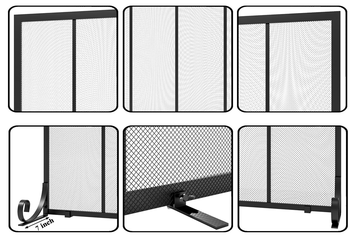 Wrought Iron Fireplace Screen E445230