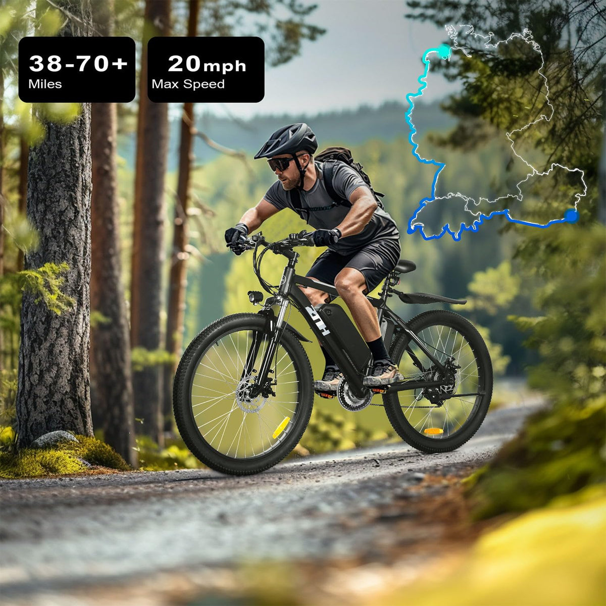 Electric Bike 1000W 20 Mph 80 Miles V45931