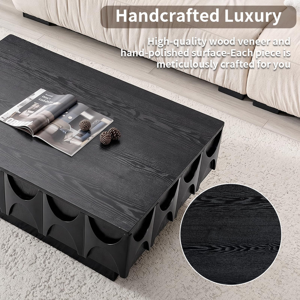 Black Coffee Table with Hidden Storage Q238