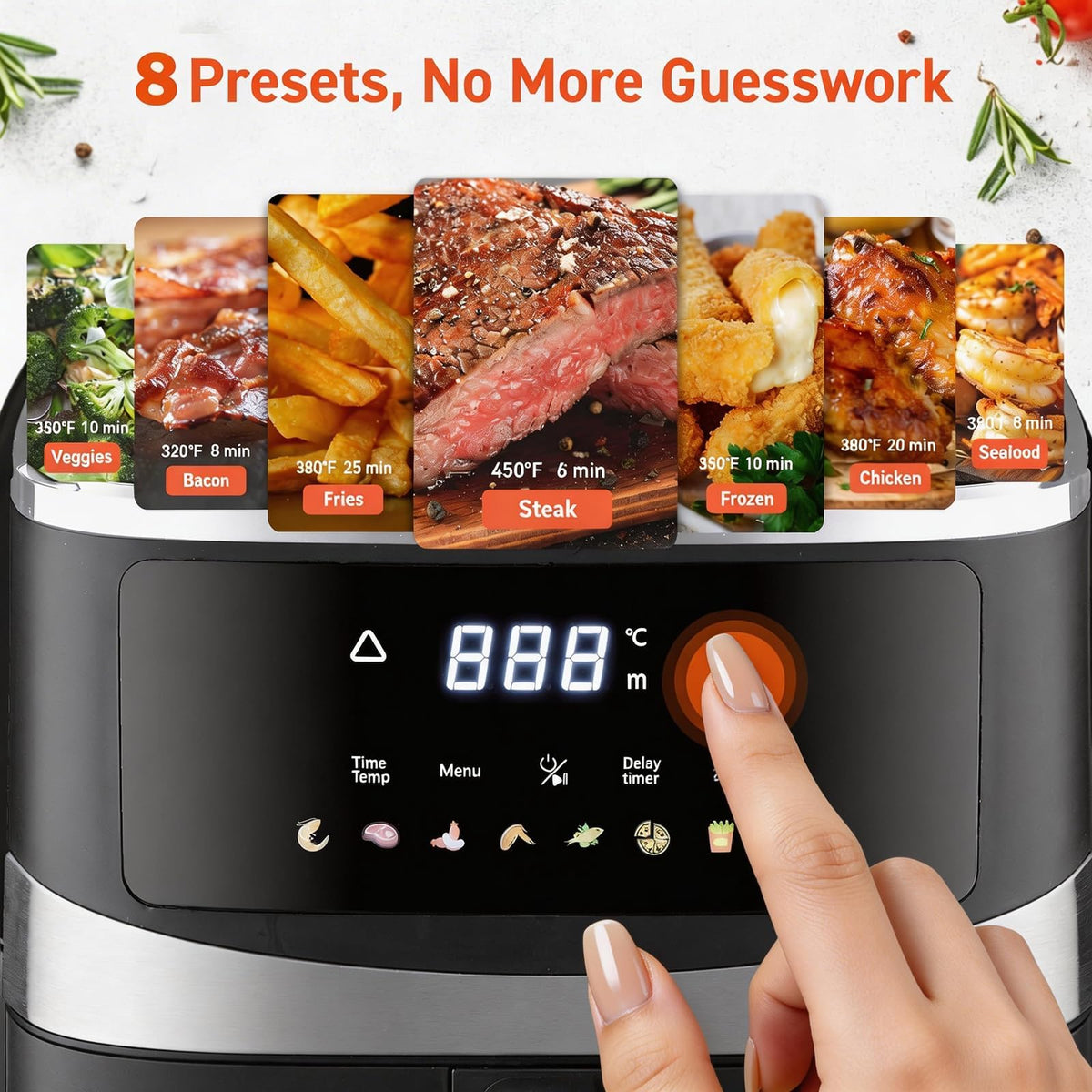 6 QT Family Size Air Fryer with Visible Cooking Window Z151