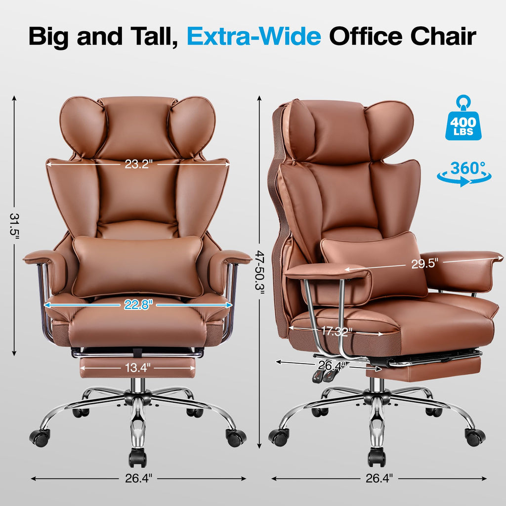 Big and Tall High Back Office Chair with Footrest F282