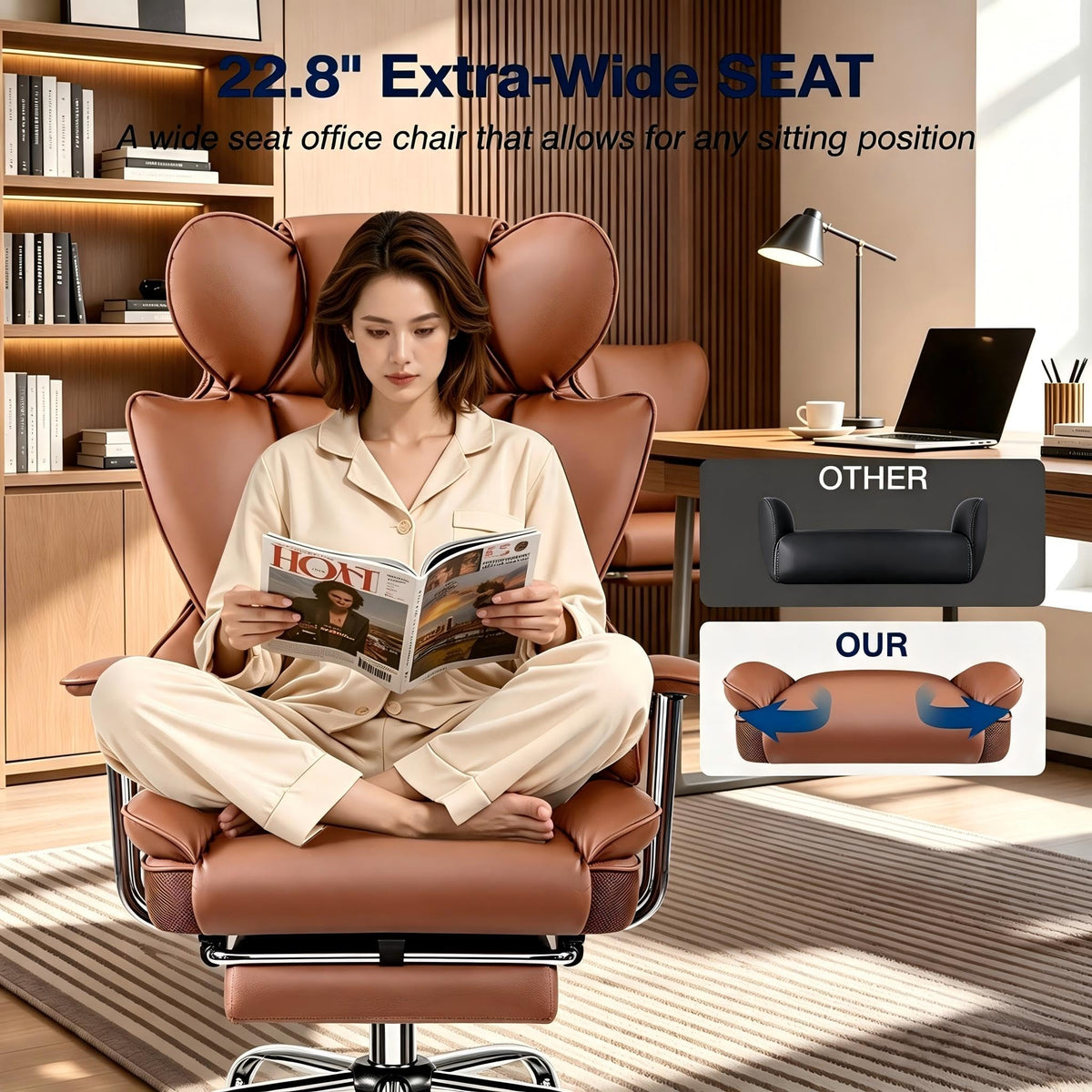 Big and Tall High Back Office Chair with Footrest F282