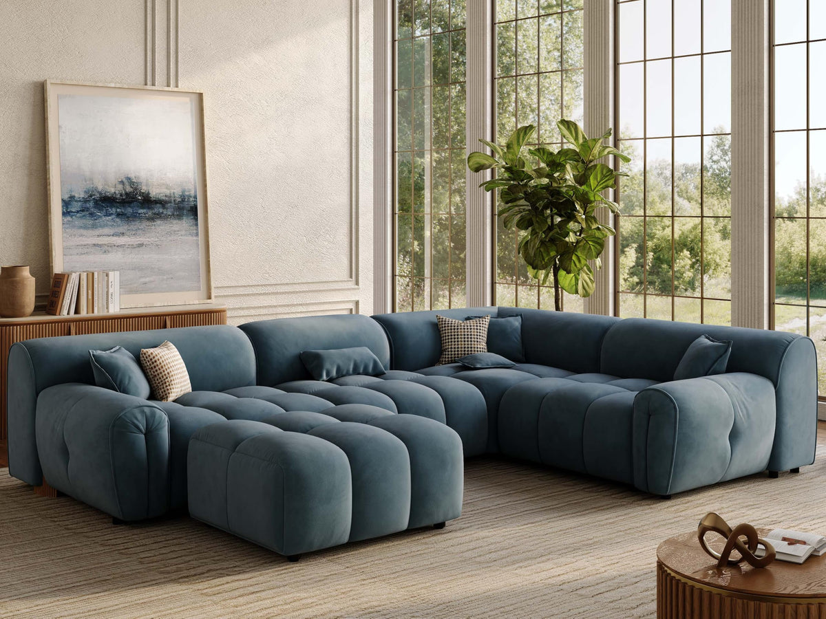 Oversized U-Shaped Sectional Sofa with Ottoman I84472