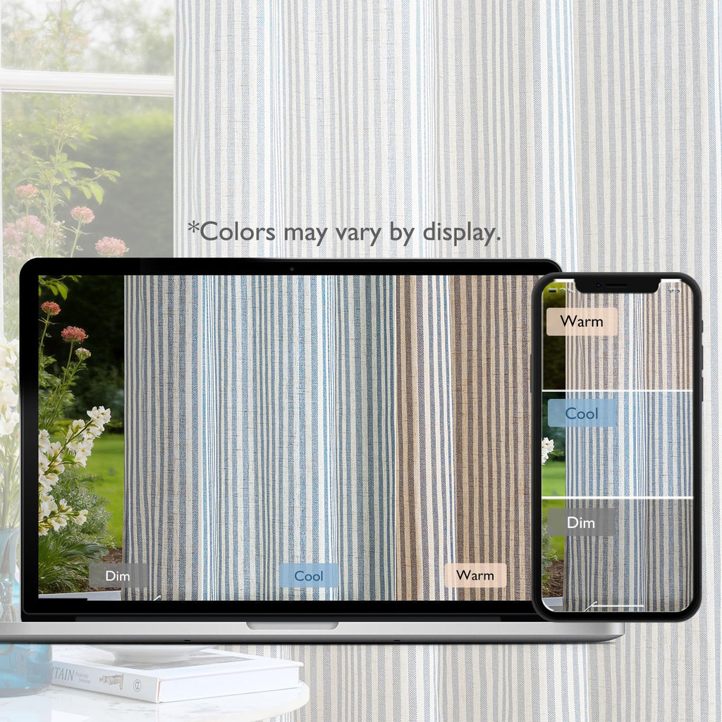 Linen Striped Curtains P6929