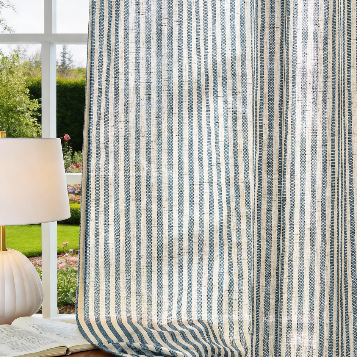 Linen Striped Curtains P6929