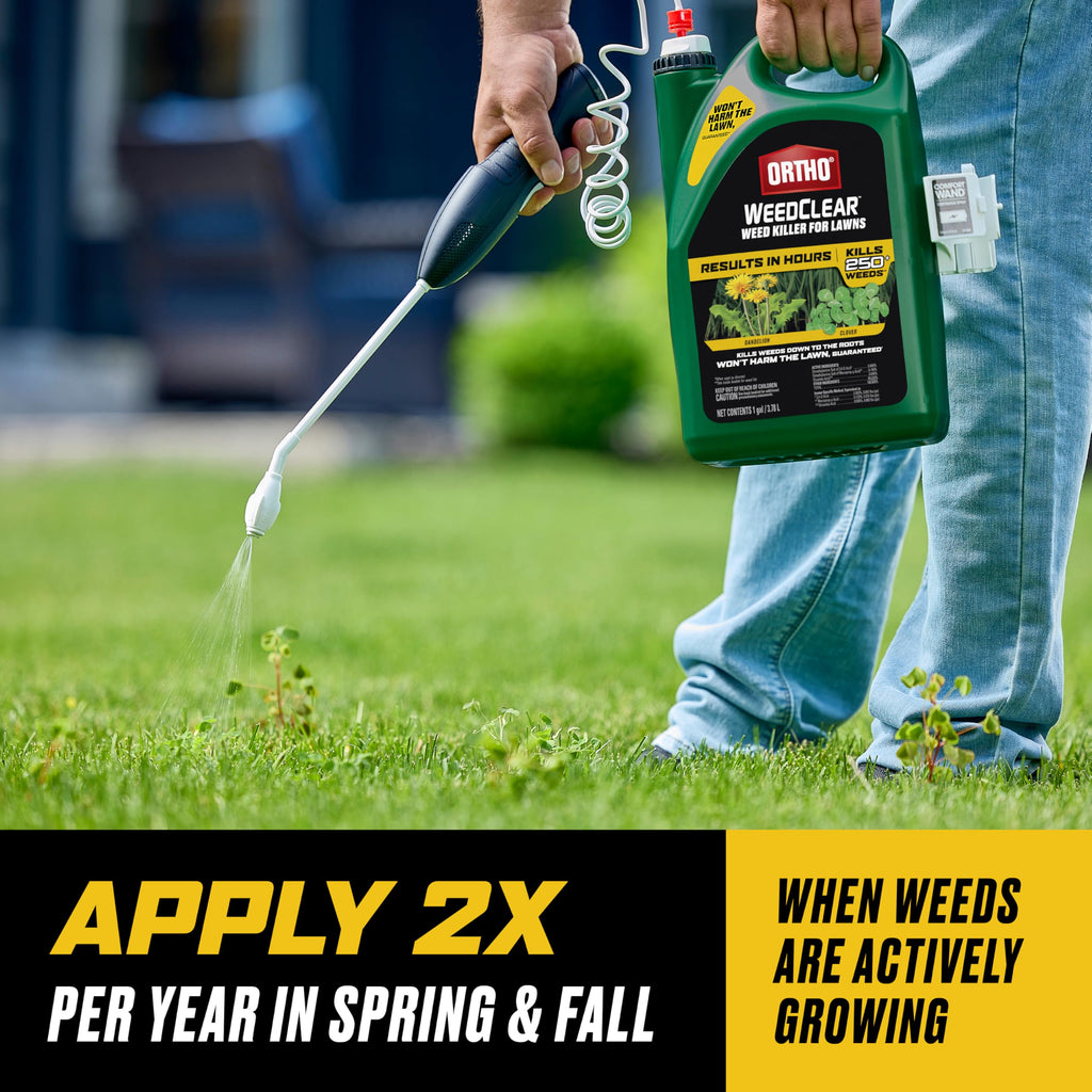 Ortho WeedClear Weed Killer for Lawns with Comfort Wand, 1 gal. L388258
