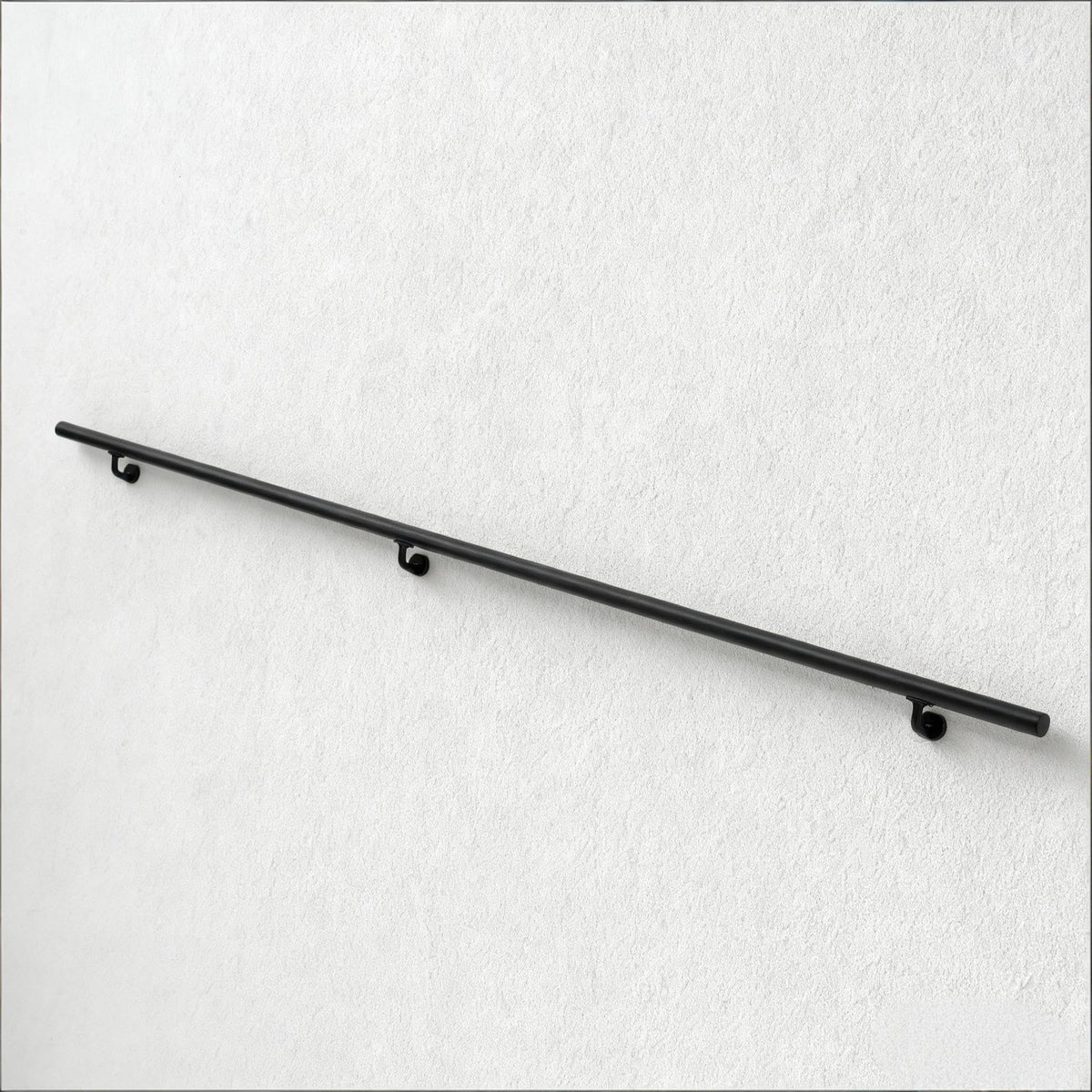 7 FT Matte Black Aluminum Handrail Set P3648