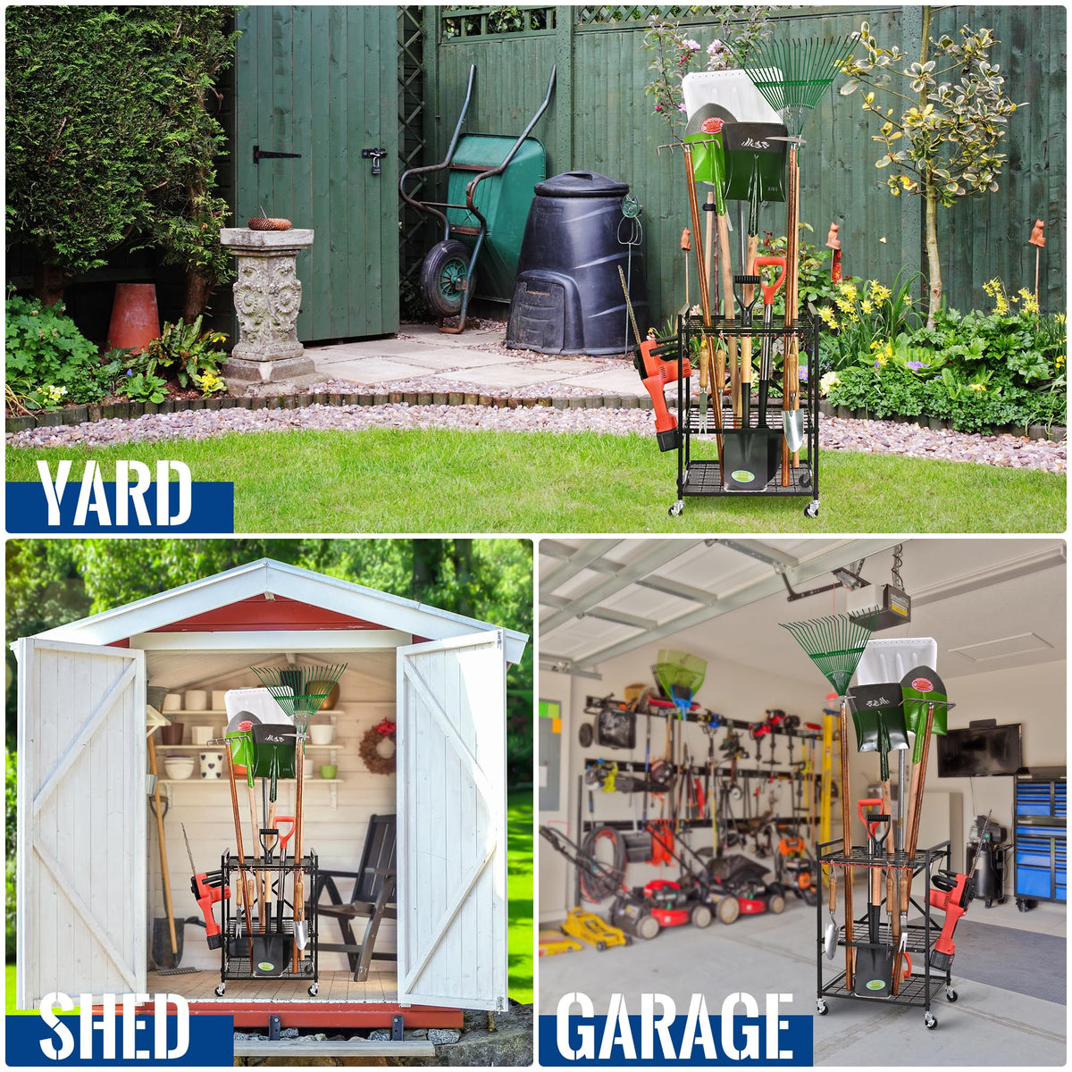 Rolling Garden Tool Organizer S3003