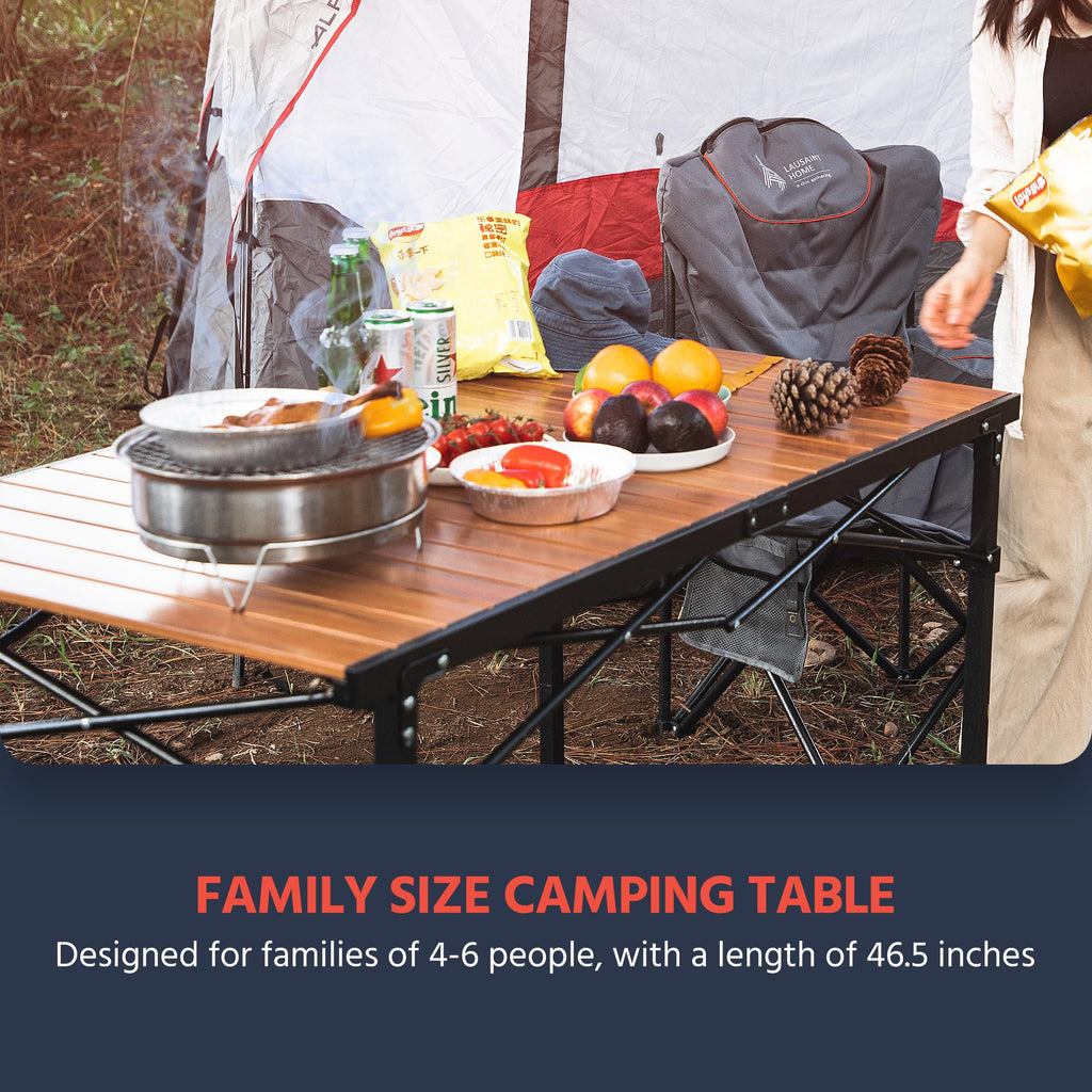 Large Adjustable Height Aluminum Camping Table L864
