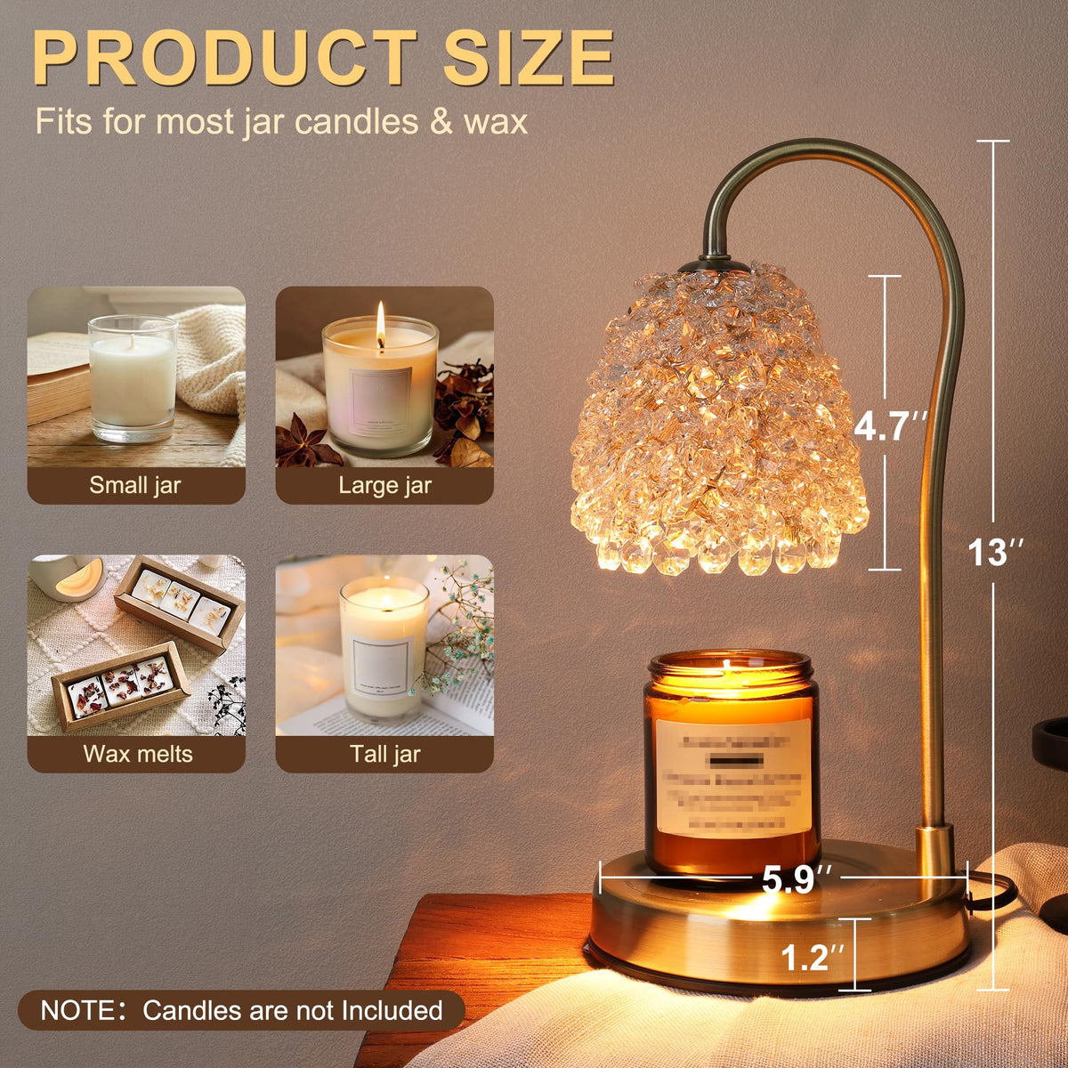 Electric Candle Warmer Lamp with Timer Dimmer N81295
