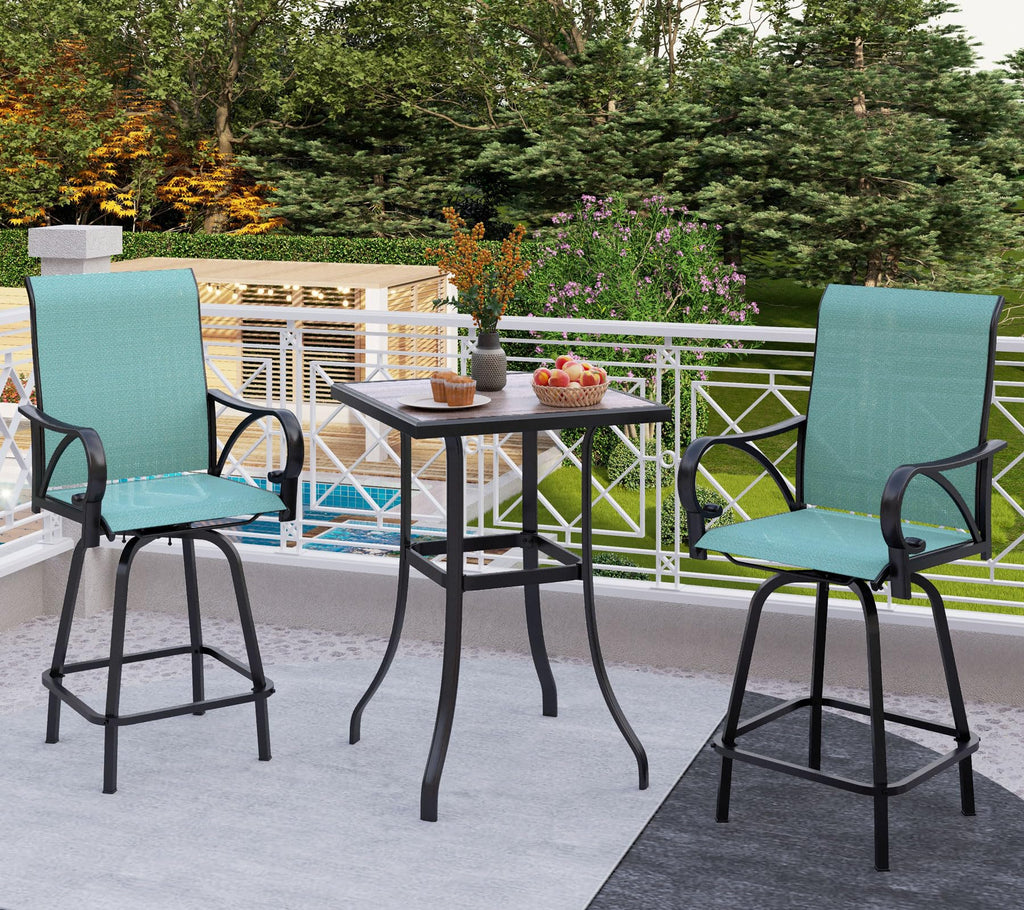 Bar Height Patio Table and Chairs Set for 2 F534