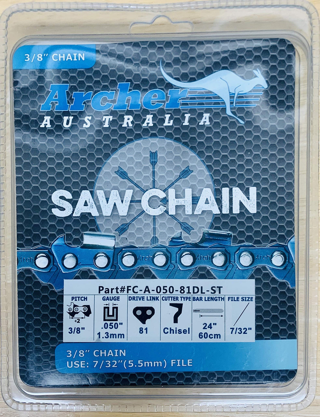 24" Chainsaw Chain 3/8" .050 81DL Chisel Skip Tooth R60754