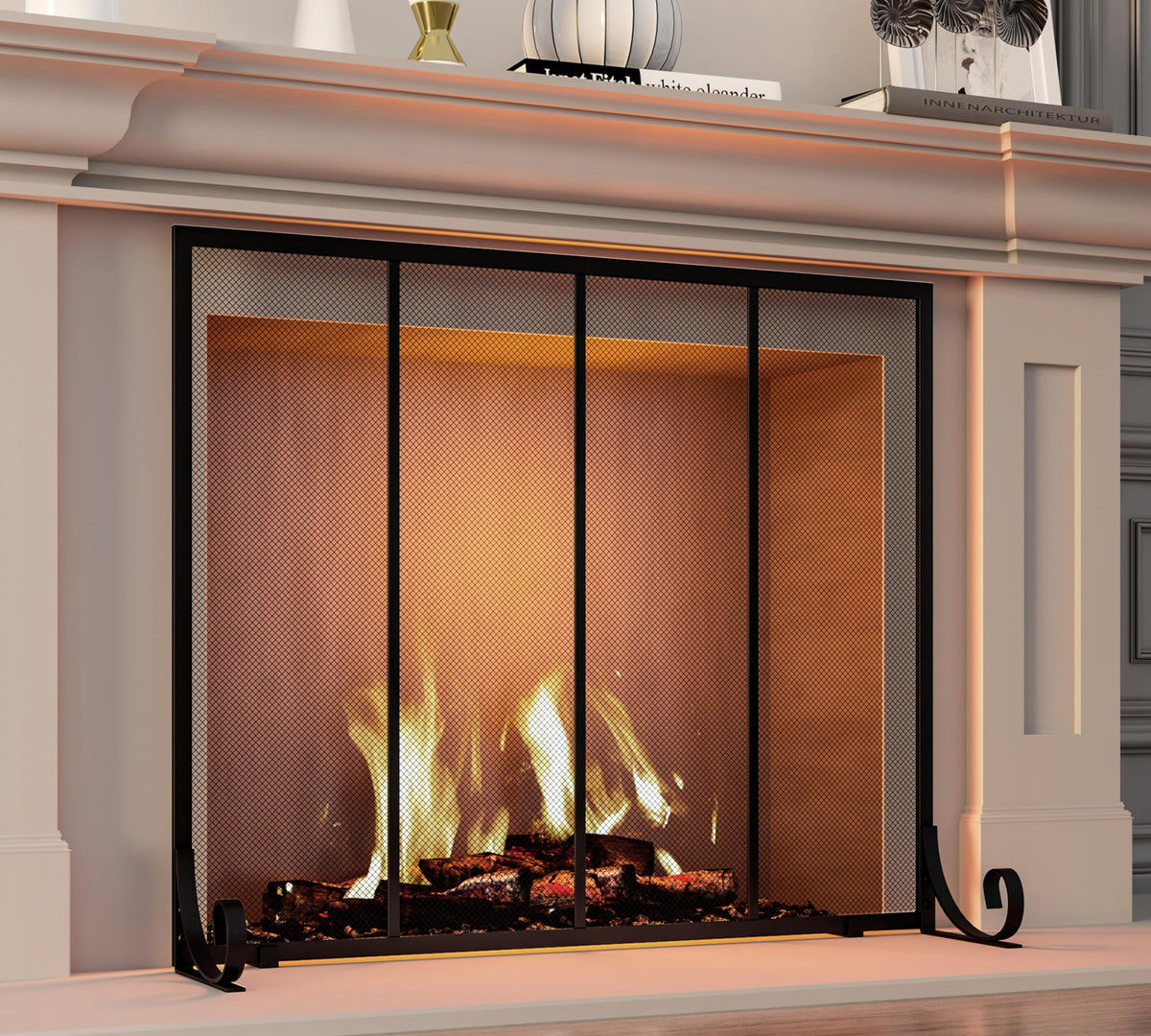 Wrought Iron Fireplace Screen E445230