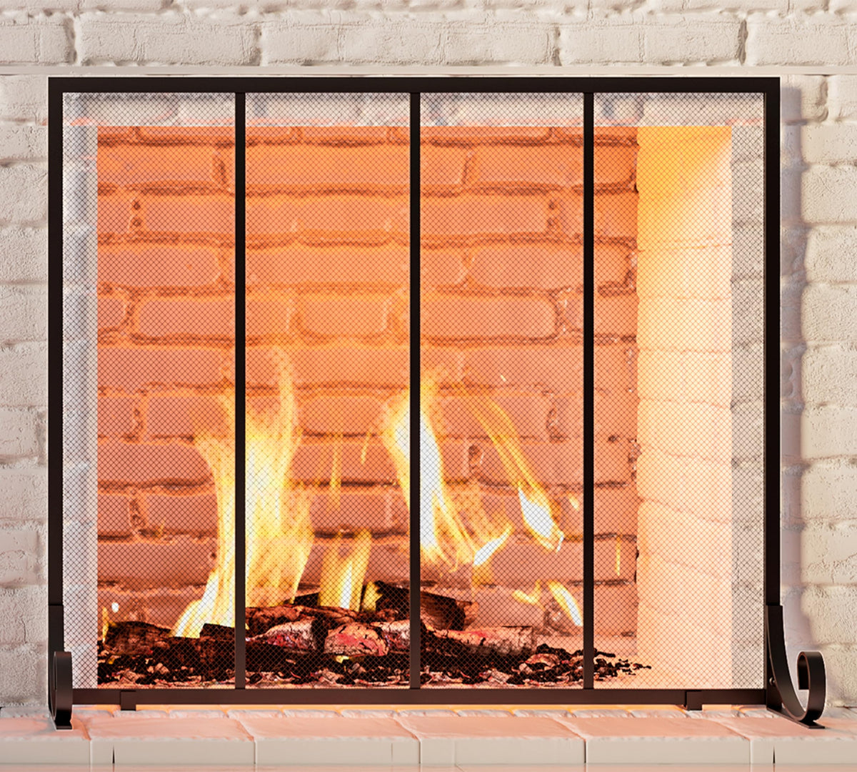 Wrought Iron Fireplace Screen E445230