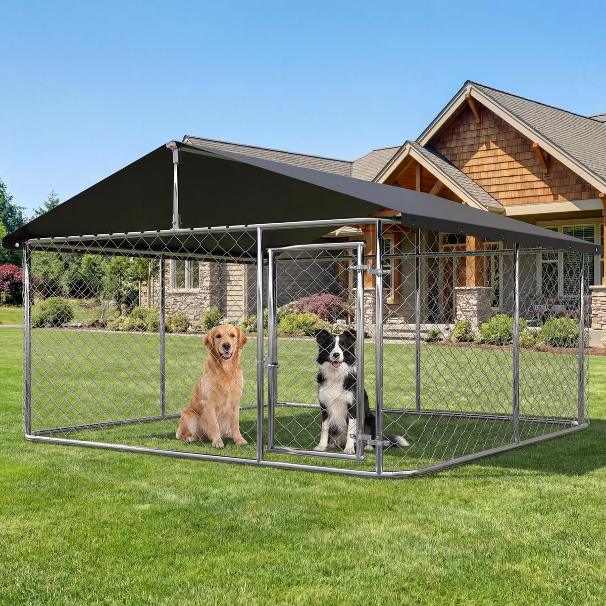 6.56'x 6.56' Heavy Duty Mesh Dog Kennel J782